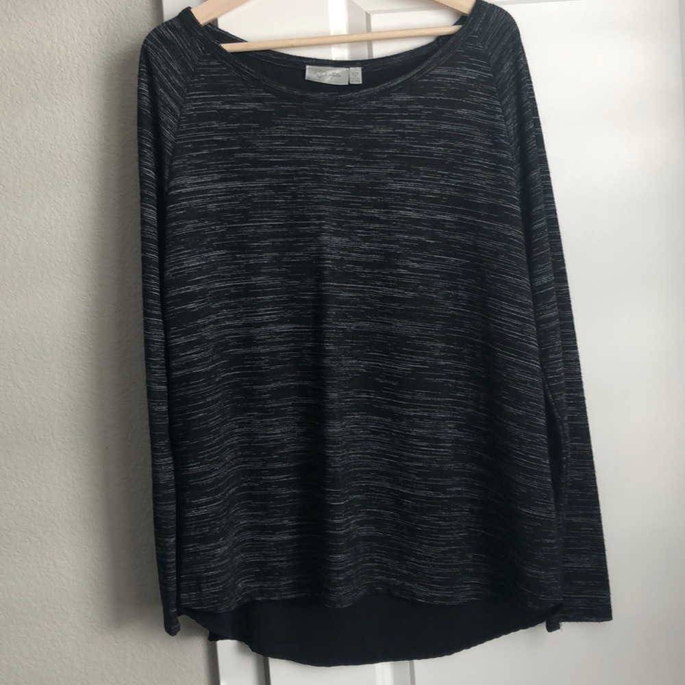 Grey and black sweater